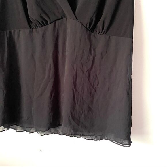 Bisou Bisou black sleeveless v neck layered 2XL - Picture 2 of 7